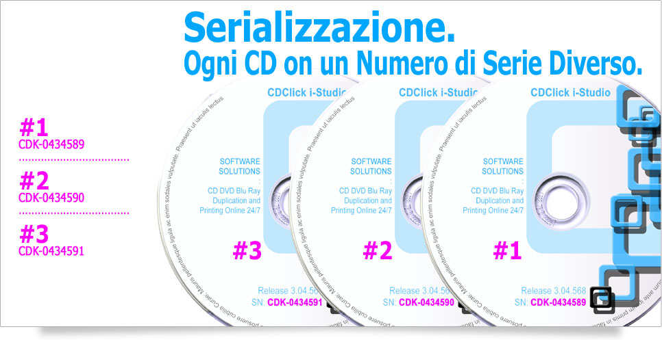 Serializzazione Stampa CD DVD Blu Ray