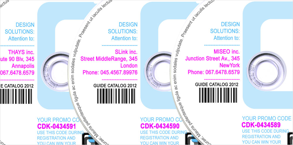 Personalizza i tuoi con CD con il codice a barre, numero di serie e stampa unione