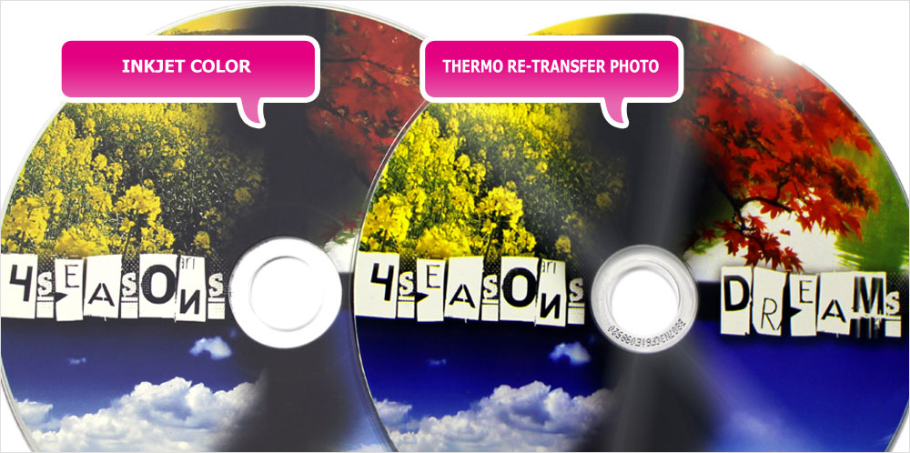 Compara Stampa CD Termica con Inkjet